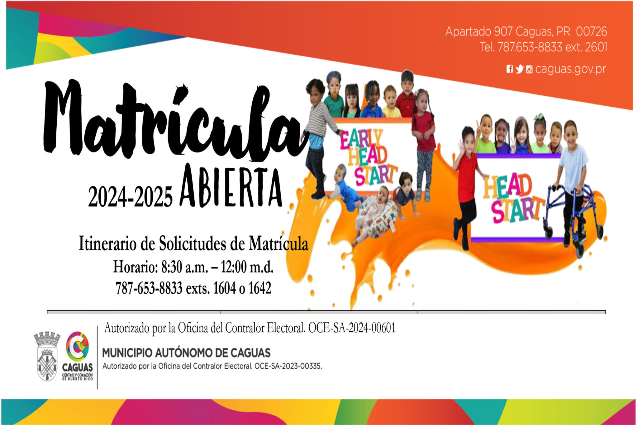 Matricula abierta Head Start-Early Head Start 2024-2025 - Municipio de ...