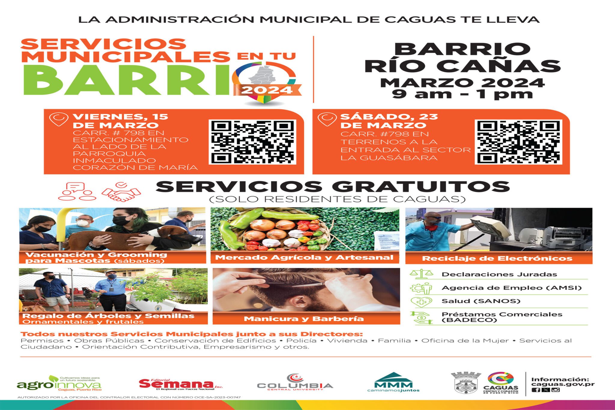 Servicios Municipales en Tu Barrio – Rio Cañas - Municipio de Caguas