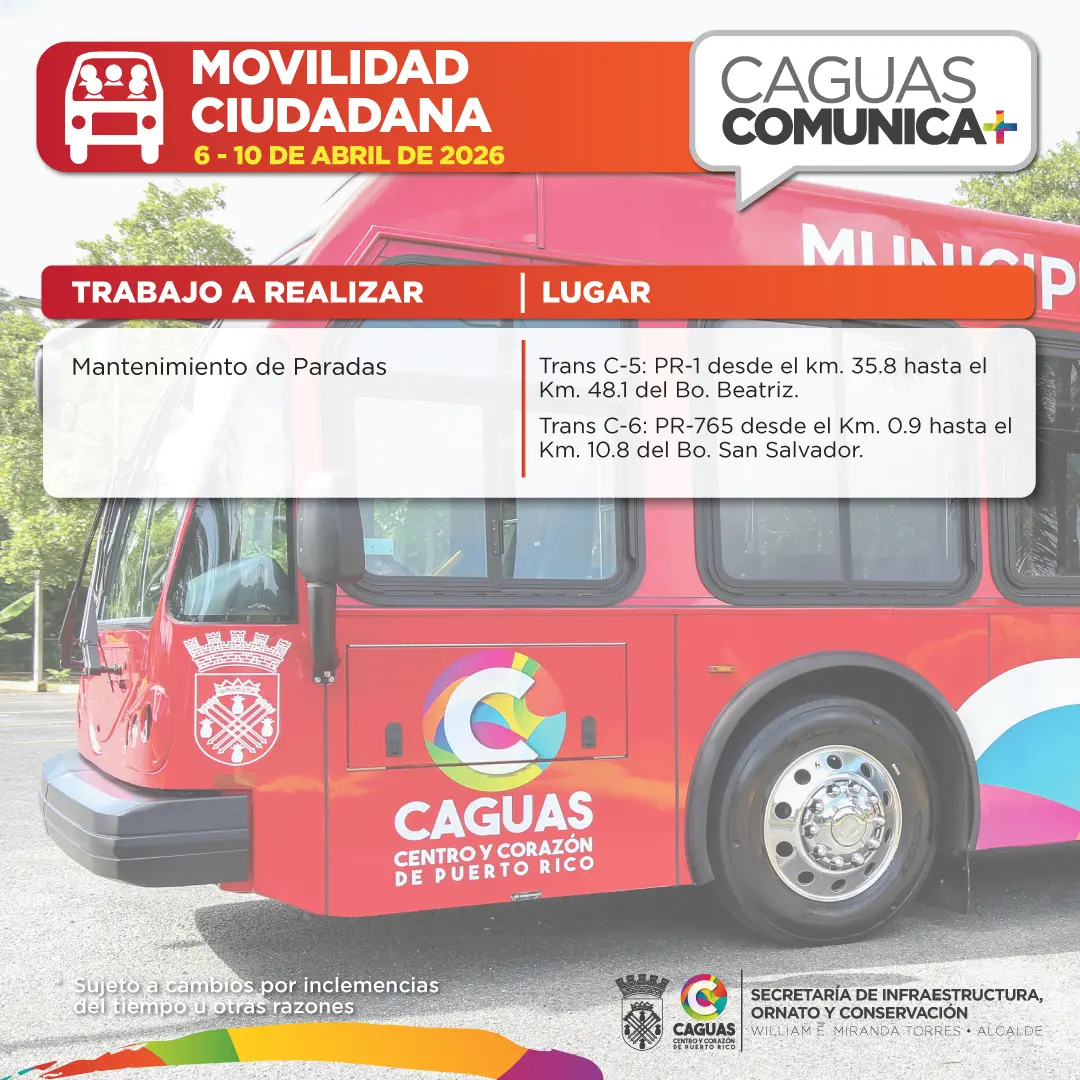 Calendario de Obras Públicas 6 al 10 de abril2026 Movilidad