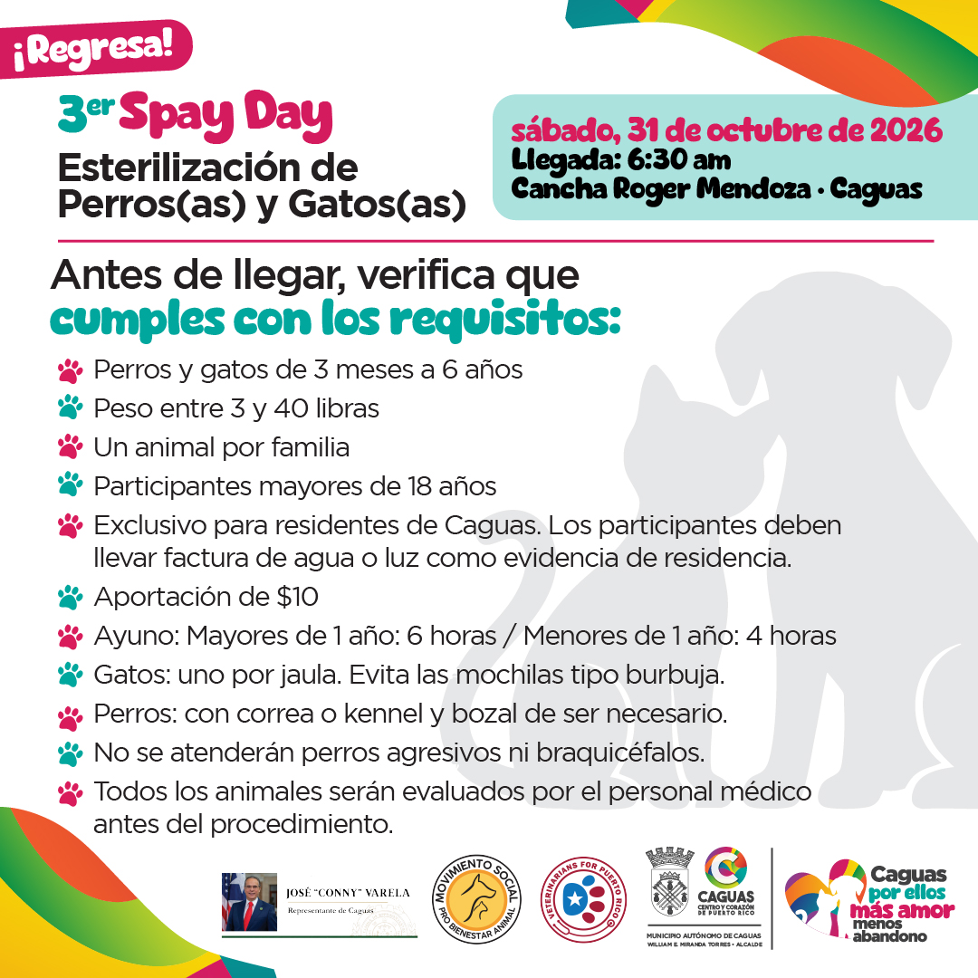 3er Spay Day regresa a Caguasoct2026